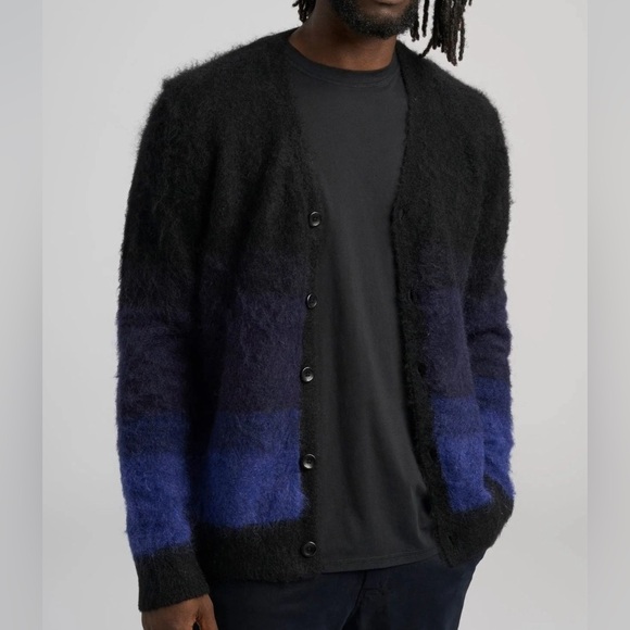 NWT - Good Man Brand Men’s Mohair Wool Blended Cardigan - Size L - Picture 2 of 8